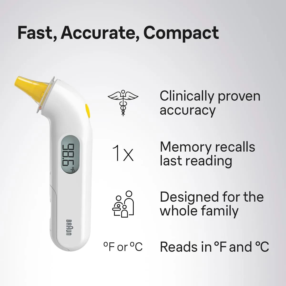 Braun ThermoScan 3 Ear Thermometer IRT3030 | Fast 1-Second Reading, Audio Fever Indicator, Pediatrician Recommended - view 6