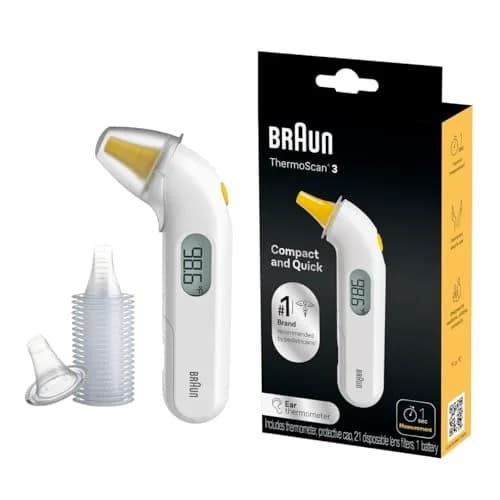 Braun ThermoScan 3 Ear Thermometer IRT3030 | Fast 1-Second Reading, Audio Fever Indicator, Pediatrician Recommended thumbnail 1