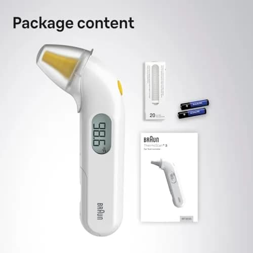 Braun ThermoScan 3 Ear Thermometer IRT3030 | Fast 1-Second Reading, Audio Fever Indicator, Pediatrician Recommended thumbnail 7