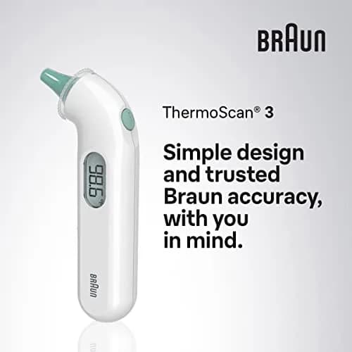 Braun ThermoScan 3 Ear Thermometer IRT3030 | Fast 1-Second Reading, Audio Fever Indicator, Pediatrician Recommended thumbnail 8