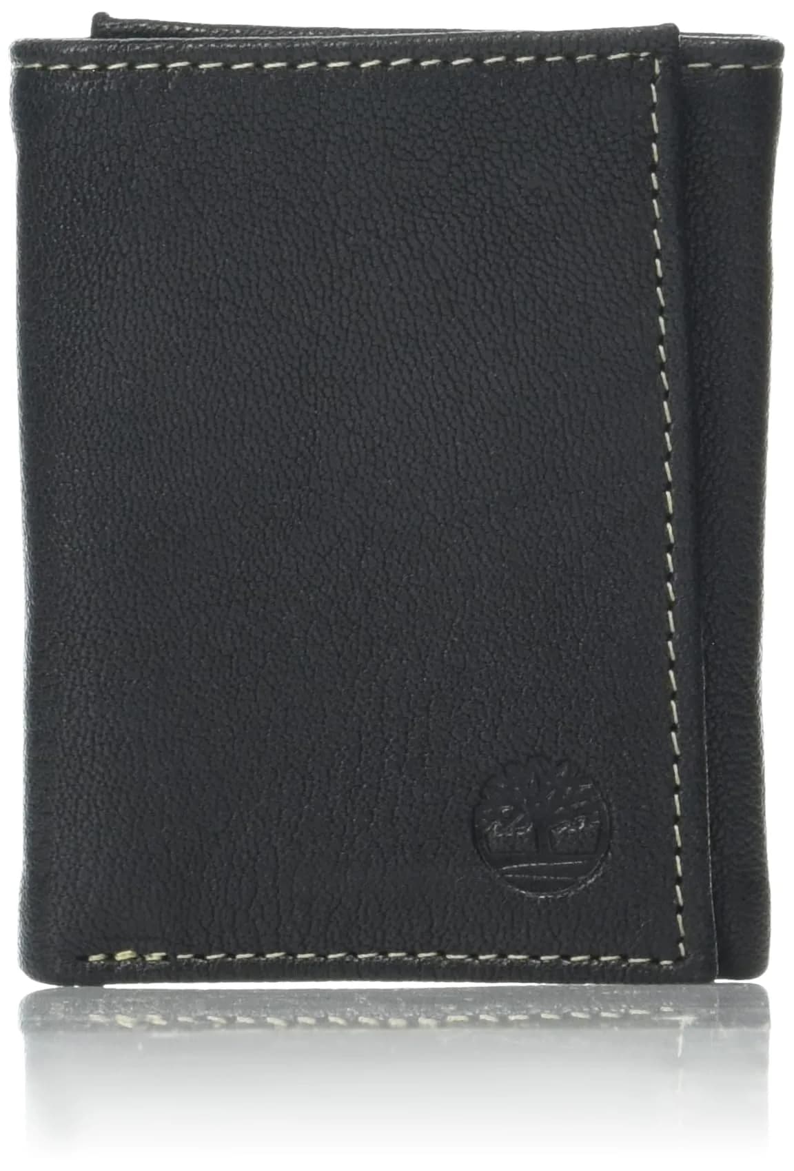 Timberland Men's Genuine Leather RFID Blocking Trifold Wallet Black | 3-inch (7.62 cm) Length — Black