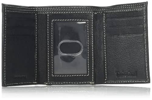 Timberland Men's Genuine Leather RFID Blocking Trifold Wallet Black | 3-inch (7.62 cm) Length thumbnail 5