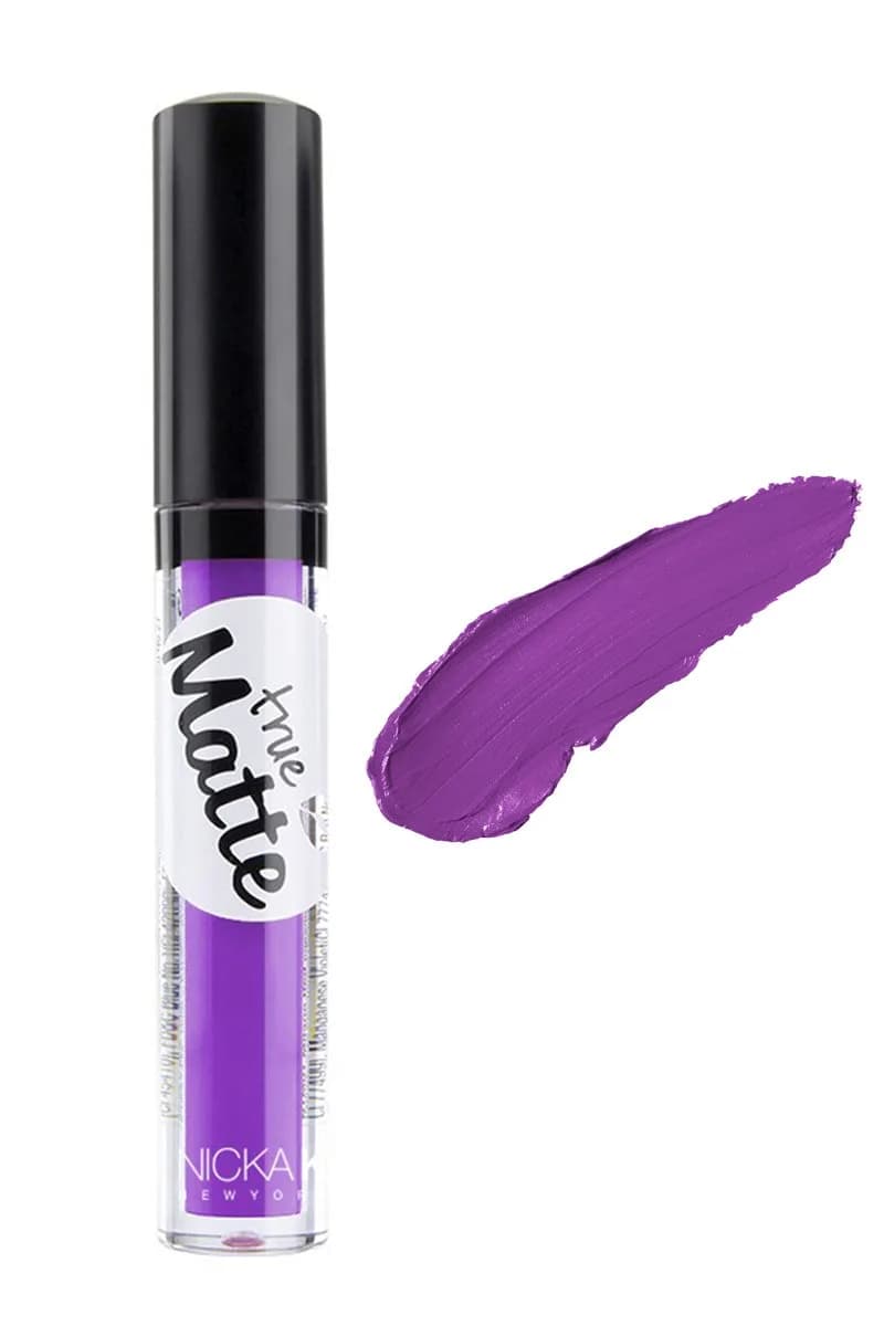 Nicka K True Matte Lip Color NTM14 Vivid Violet | Long Lasting Ultra Matte Finish (0.12 OZ) - main product image
