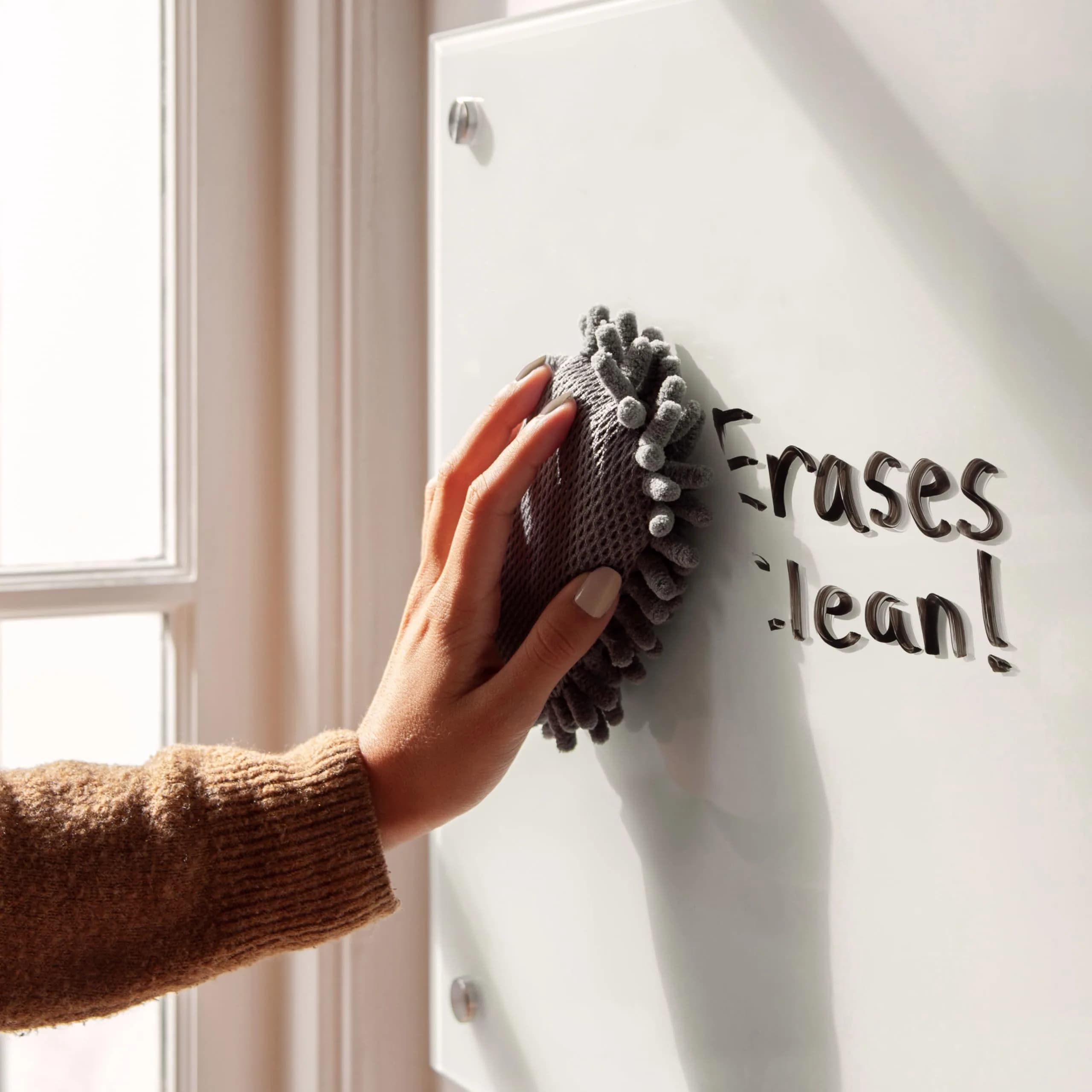 U Brands Microfiber Shag Dry Erase Eraser 4" x 6" | Washable & Soft for Whiteboards - view 6