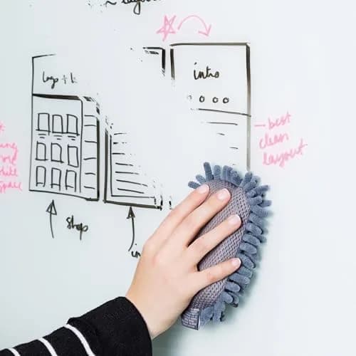 U Brands Microfiber Shag Dry Erase Eraser 4" x 6" | Washable & Soft for Whiteboards thumbnail 2