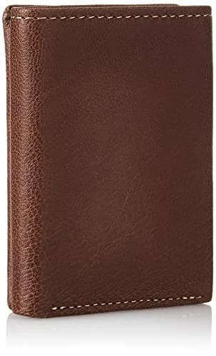 Timberland Men's Genuine Leather RFID Blocking Trifold Wallet Brown | 6 Card Slots, 2 Bill Pockets, ID Window thumbnail 3