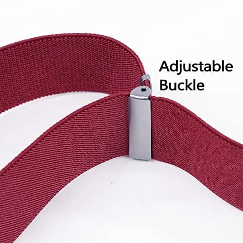 Alizeal Men's 3.5cm Y-Back Adjustable Suspender and Bowtie, Maroon | Classic Style for Men & Women thumbnail 3