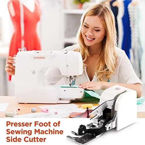 ONEVER Side Cutter Presser Foot for Low Shank Sewing Machines | Fabric Trimming & Overcast Finish thumbnail 2