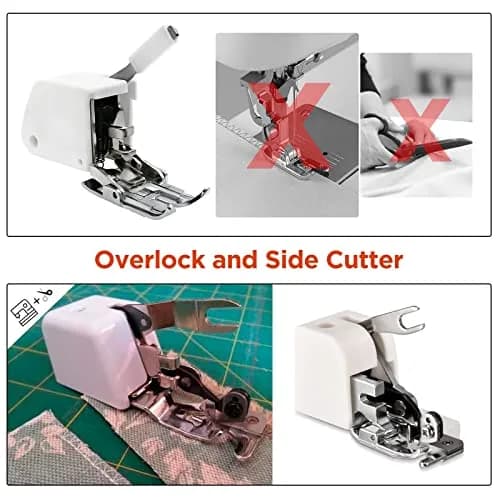 ONEVER Side Cutter Presser Foot for Low Shank Sewing Machines | Fabric Trimming & Overcast Finish thumbnail 3