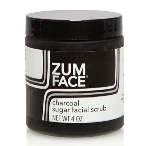 Indigo Wild Zum Face Sugar Facial Scrub - Charcoal & Organic Cane Sugar - 4 Oz | Gentle Exfoliator for All Skin Types thumbnail 1