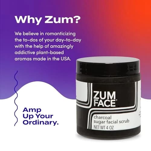 Indigo Wild Zum Face Sugar Facial Scrub - Charcoal & Organic Cane Sugar - 4 Oz | Gentle Exfoliator for All Skin Types thumbnail 6