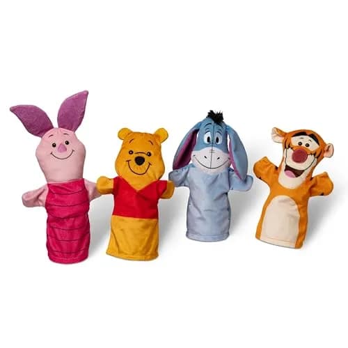 Melissa & Doug Disney Winnie The Pooh Hand Puppets | 4 Plush Characters for Kids & Adults thumbnail 1