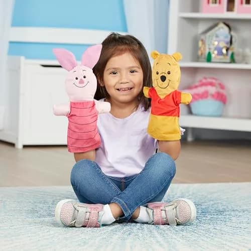 Melissa & Doug Disney Winnie The Pooh Hand Puppets | 4 Plush Characters for Kids & Adults thumbnail 3