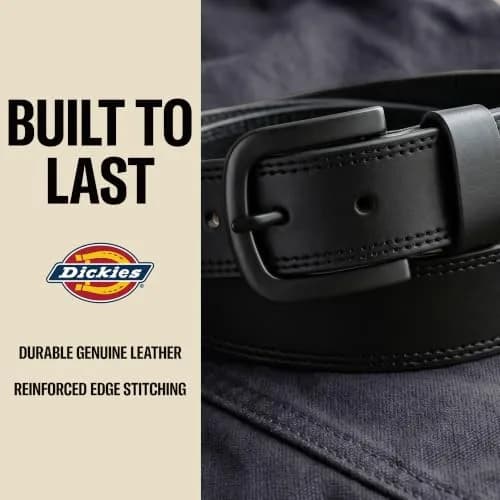 Dickies Men's Genuine Leather Work Casual Belt | Durable, Versatile & Authentic thumbnail 2