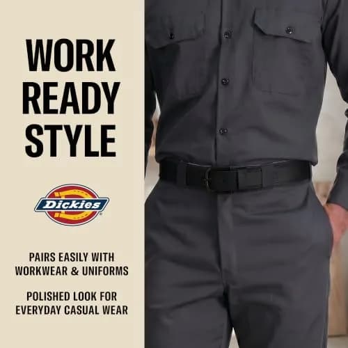 Dickies Men's Genuine Leather Work Casual Belt | Durable, Versatile & Authentic thumbnail 3