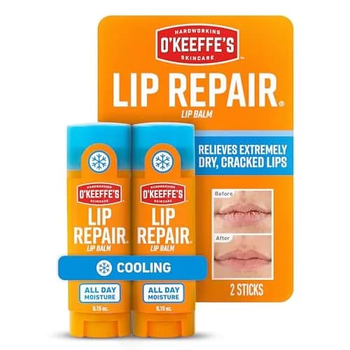 O'Keeffe's Lip Repair Balm, Cooling Relief, 2-Pack | Heals & Moisturizes Dry, Cracked Lips thumbnail 1