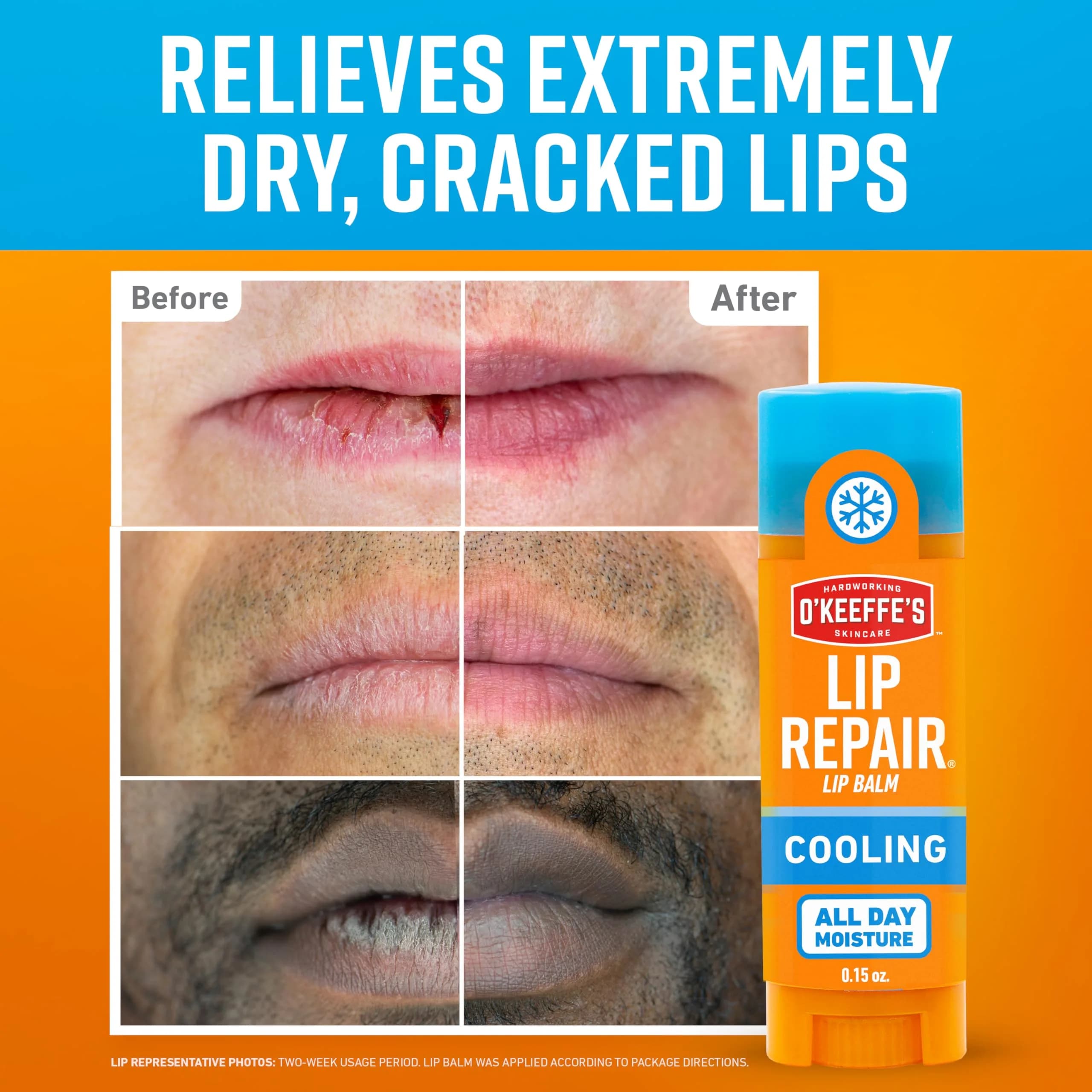 O'Keeffe's Lip Repair Balm, Cooling Relief, 2-Pack | Heals & Moisturizes Dry, Cracked Lips - view 2
