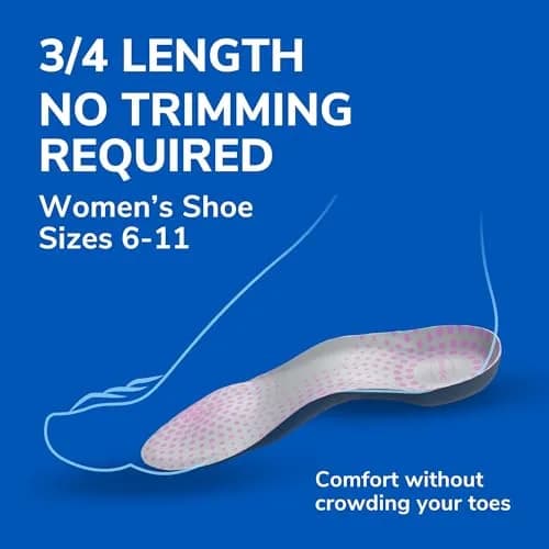 Dr. Scholl's Tri-Comfort Insoles for Women, Size 6-11 (1 Pair) | Medium Arch Support for Daily Pain Relief thumbnail 5