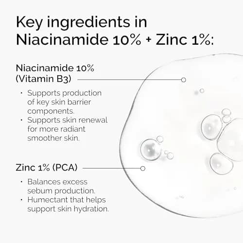 The Ordinary Niacinamide 10% + Zinc 1% Serum for Blemish-Prone Skin, 1 Fl Oz (30ml) | Smoothing Serum for Blemish-Prone Skin thumbnail 3