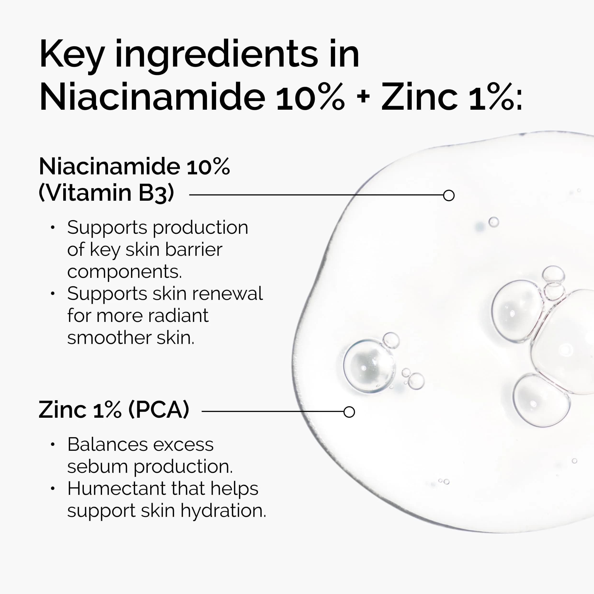 The Ordinary Niacinamide 10% + Zinc 1% Serum (1 Fl Oz / 30ml) - Smoothing Serum for Blemish-Prone Skin - view 3