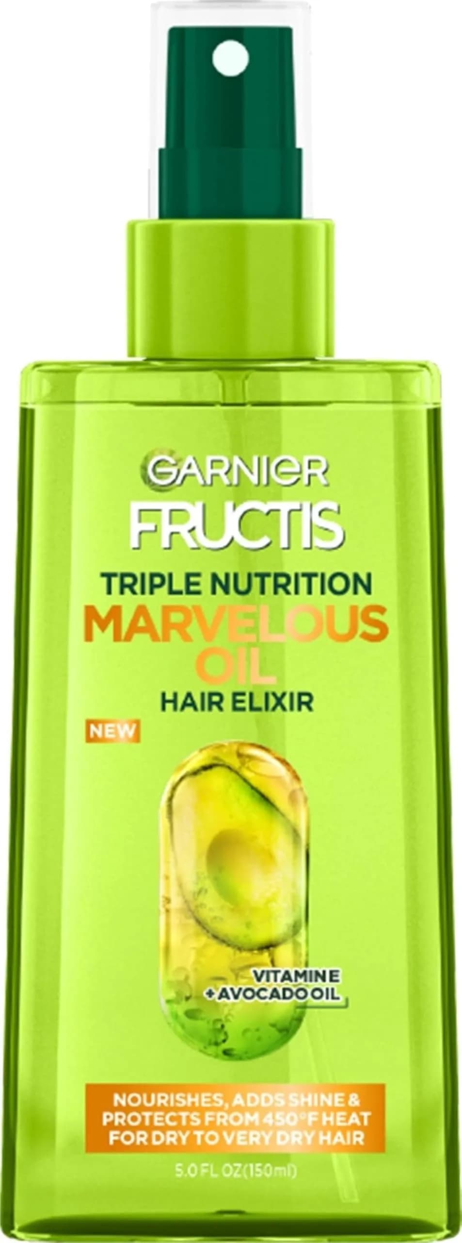 Garnier Fructis Triple Nutrition Marvelous Oil Hair Elixir 160ml (5.0 Fl Oz) | Intense Nourishment for Dry Hair - main product image