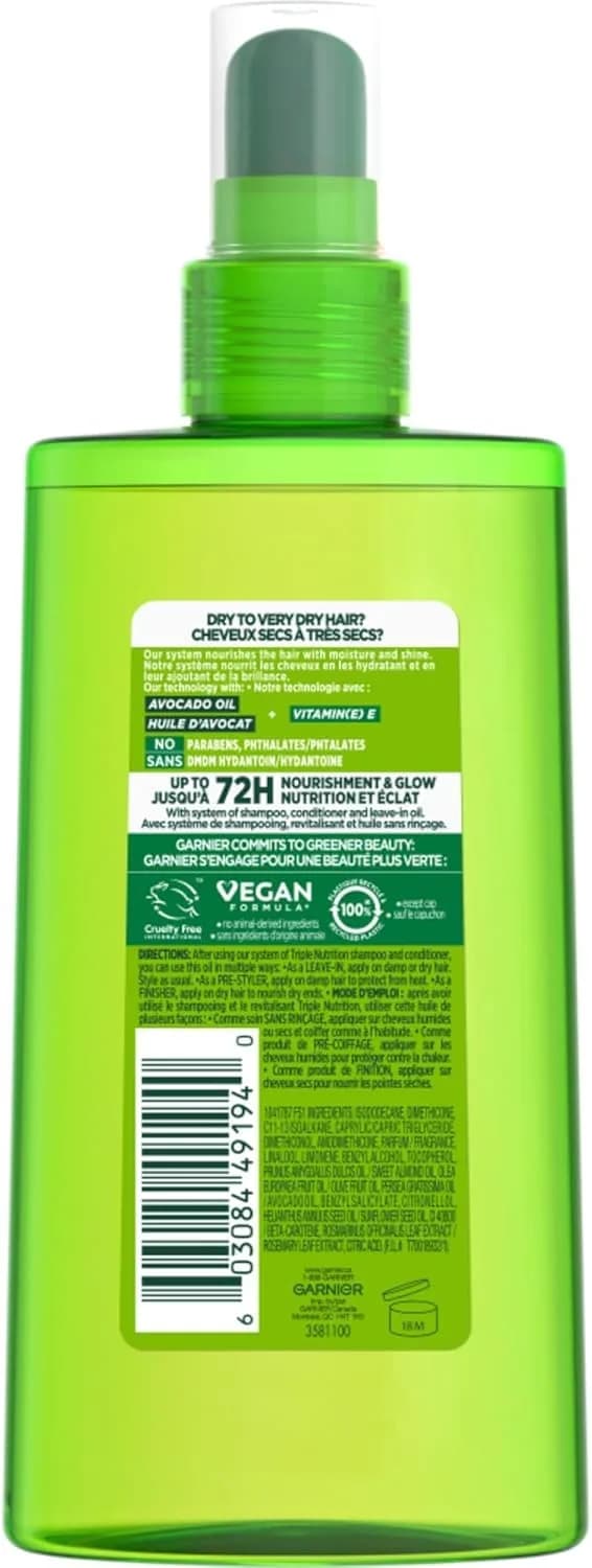 Garnier Fructis Triple Nutrition Marvelous Oil Hair Elixir 160ml (5.0 Fl Oz) | Intense Nourishment for Dry Hair - view 2