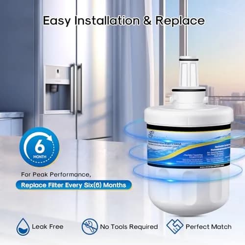 EXCELPURE DA29-00003G Refrigerator Water Filter 4 Pack | 0.5 Micron Carbon Purity & NSF Certified thumbnail 6