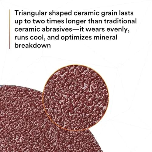 3M Cubitron II Fibre Disc, 982C, 60+, 9-1/8 in x 7/8 in | Heavy-Duty Ceramic Abrasive Disc thumbnail 4