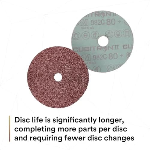 3M Cubitron II Fibre Disc, 982C, 60+, 9-1/8 in x 7/8 in | Heavy-Duty Ceramic Abrasive Disc thumbnail 7
