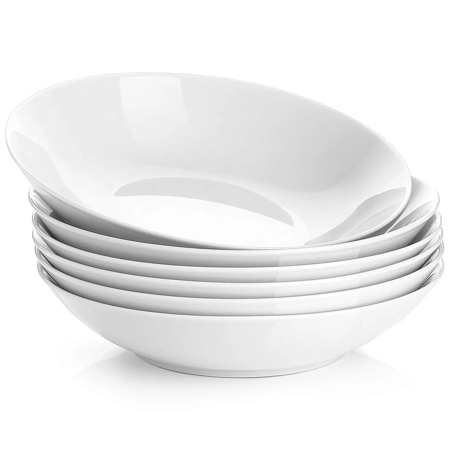 Y YHY 9.75" Large Pasta Bowls Set of 4 | 50 oz Ceramic Serving Bowls for Family Meals — 8 inch - 22 fl oz