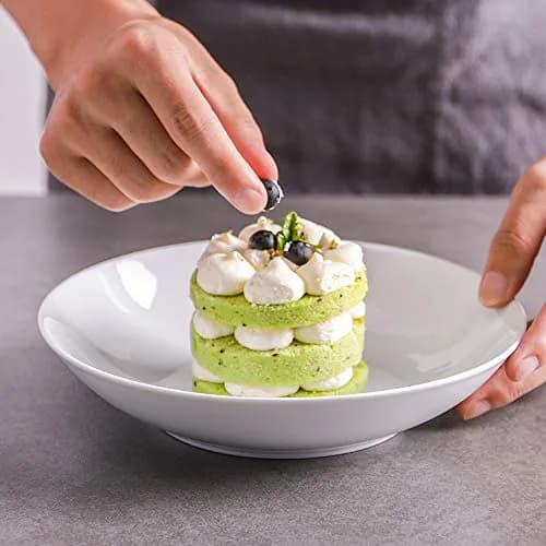 Y YHY 8" Pasta Bowls Set for 6 | Porcelain 22oz Salad & Soup Bowls, Microwave & Dishwasher Safe thumbnail 3