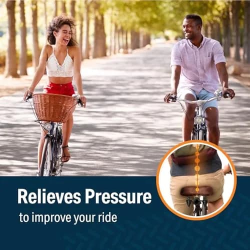 Bikeroo Oversized Bike Seat - 10.2" x 10.2" Wide Cruiser Saddle with Memory Foam & Dual Suspension | Fits Most Bikes, 350 lb Capacity thumbnail 2