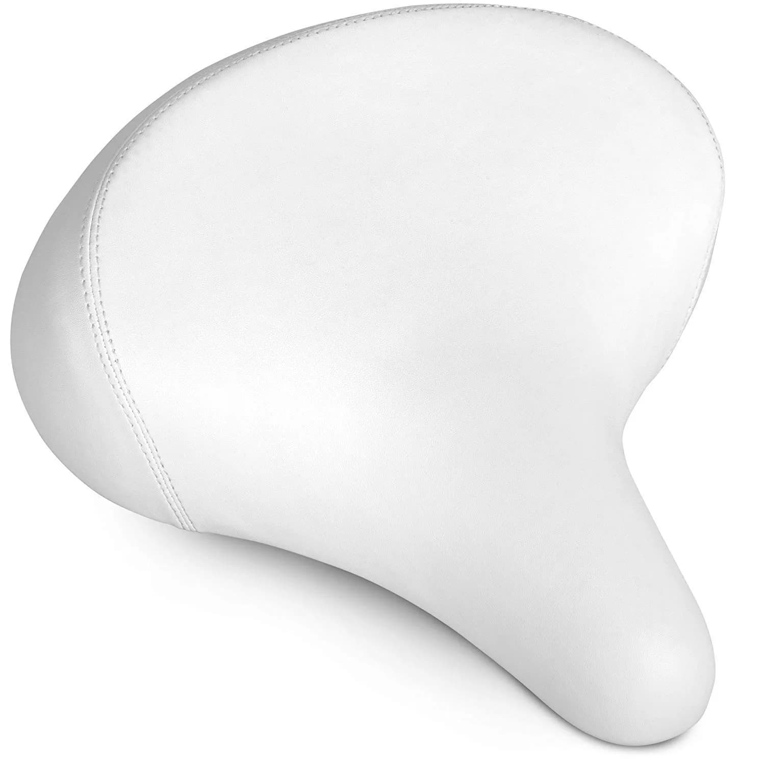 Bikeroo Wide Cruiser Saddle - White | 25.9cm x 25.9cm (10.2" x 10.2") - main product image