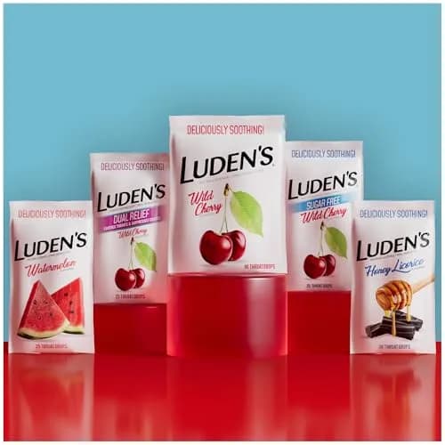 Luden's Sugar-Free Wild Cherry Throat Drops 25 Count | Soothing Relief for Dry Throat & Cough thumbnail 6