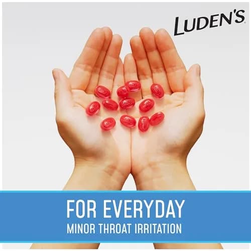 Luden's Sugar-Free Wild Cherry Throat Drops 25 Count | Soothing Relief for Dry Throat & Cough thumbnail 3