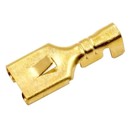 Baomain 100-Pack 6.3mm Female Spade Connectors Non-Insulated | Copper, 18-16 AWG, Heavy-Duty for Automotive & DIY thumbnail 4