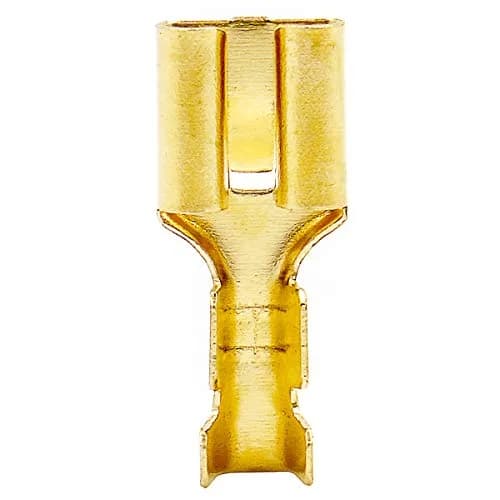 Baomain 100-Pack 6.3mm Female Spade Connectors Non-Insulated | Copper, 18-16 AWG, Heavy-Duty for Automotive & DIY thumbnail 5