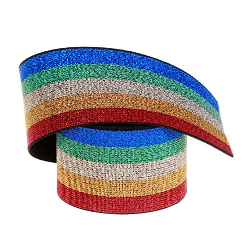COTOWIN 2-inch Wide Glitter Straps Color Plush Elastic Band 3-Yard | Soft Comfortable Sewing Elastic thumbnail 1
