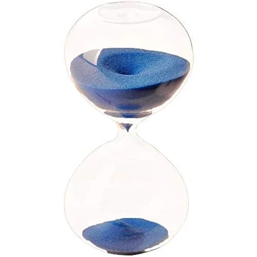 GracesDawn Transparent Glass Hourglass Sand Timer 60 Minutes | Stylish Home & Kitchen Decor thumbnail 1