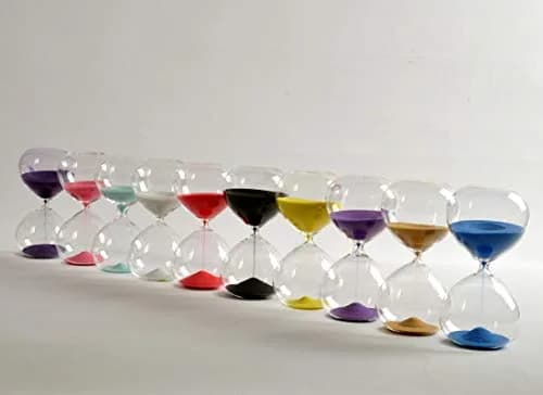 GracesDawn Transparent Glass Hourglass Sand Timer 60 Minutes | Stylish Home & Kitchen Decor thumbnail 2