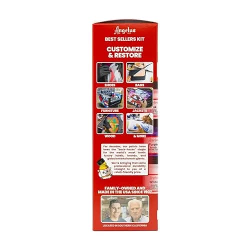 Angelus Acrylic Leather Paint Best Sellers Kit 12 Colors (1 oz Each) | Flexible Paint for Shoes, Sneakers, Furniture thumbnail 6