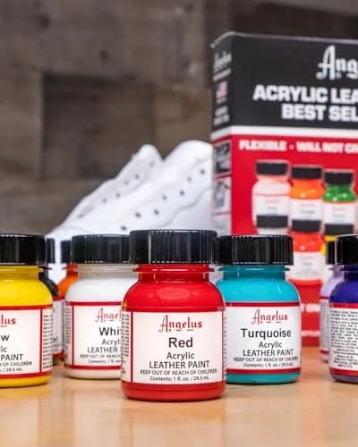 Angelus Acrylic Leather Paint Best Sellers Kit 12 Colors (1 oz Each) | Flexible Paint for Shoes, Sneakers, Furniture thumbnail 7