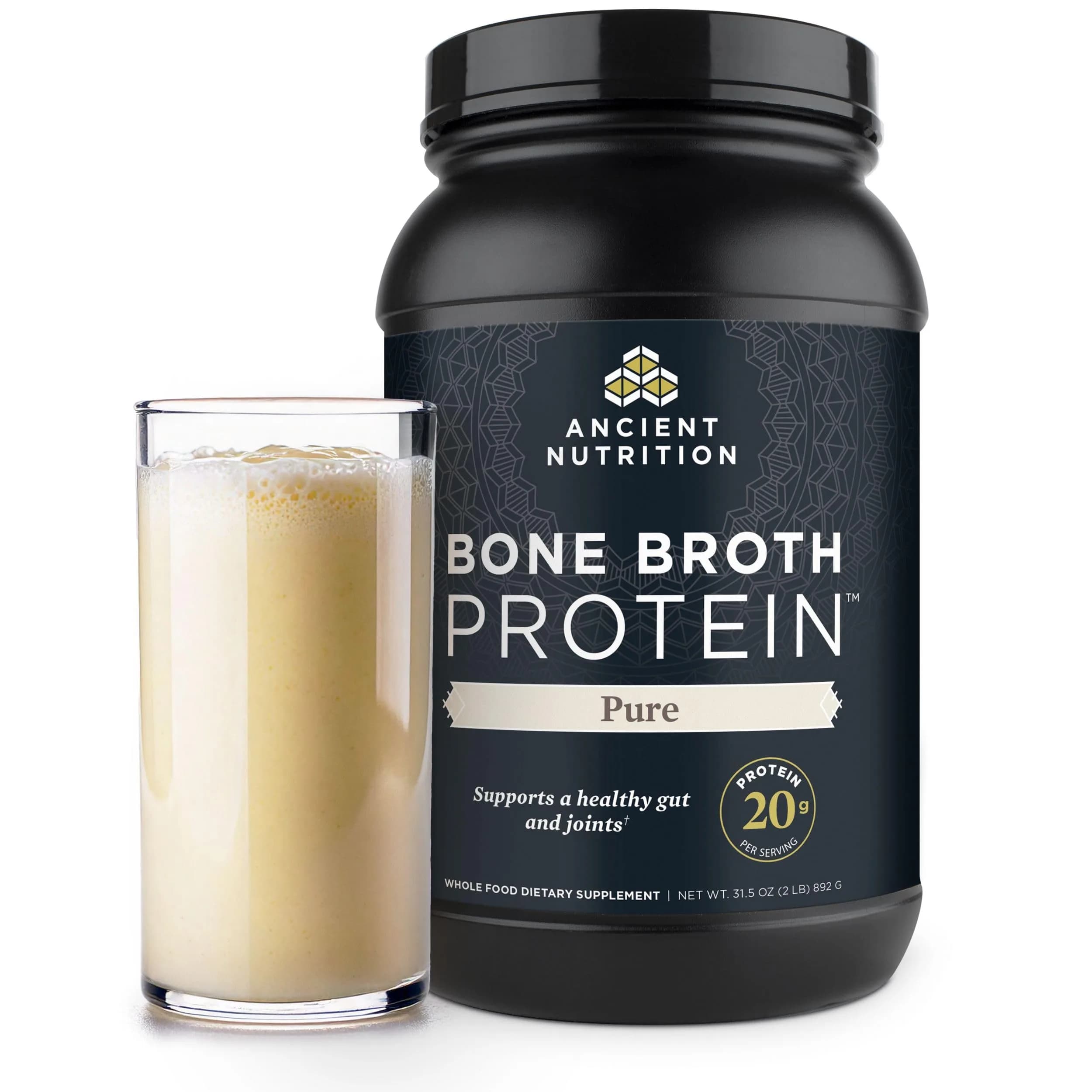 Ancient Nutrition Pure Bone Broth Protein Powder, 40 Servings - main product image