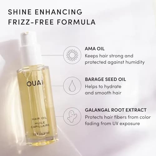 OUAI Hair Oil Lightweight Heat Protectant Frizz Control 1.5 Fl Oz | Nourishes & Shields Hair thumbnail 5