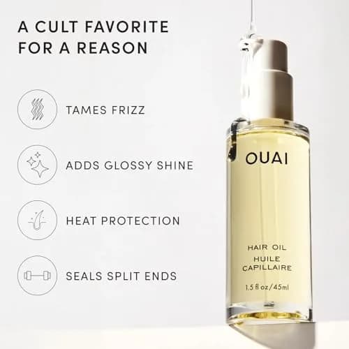 OUAI Hair Oil Lightweight Heat Protectant Frizz Control 1.5 Fl Oz | Nourishes & Shields Hair thumbnail 3