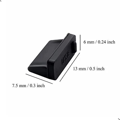 ThreeBulls Black Silicone USB Port Dust Plugs (30 Pcs) | Protects Female USB-A Ports from Dust & Oxidation thumbnail 2