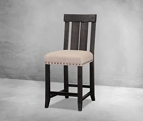 Modus Furniture Yosemite Wood Stool, Café | Rustic Industrial Kitchen Seating 45" x 11" x 22" thumbnail 4