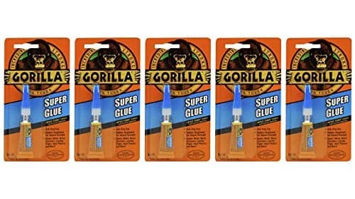 Gorilla Super Glue Gel Tube, 3ml (0.1 Fl Oz) x 5 Pack | Fast-Drying Cyanoacrylate Adhesive for Tough Repairs thumbnail 1