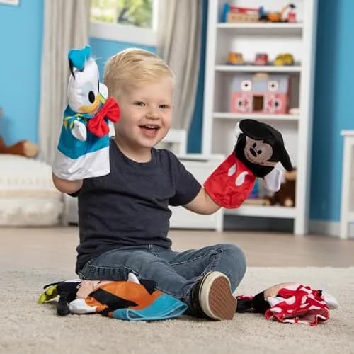 Melissa & Doug Disney Mickey Mouse & Friends Soft & Cuddly Hand Puppets | 4-Piece Set for Kids & Adults thumbnail 3