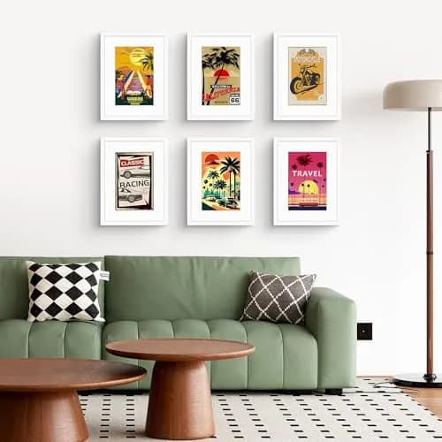 Golden State Art 12x16 Picture Frame | Solid Wood & Real Glass, White Mat, Wall & Tabletop Display thumbnail 6
